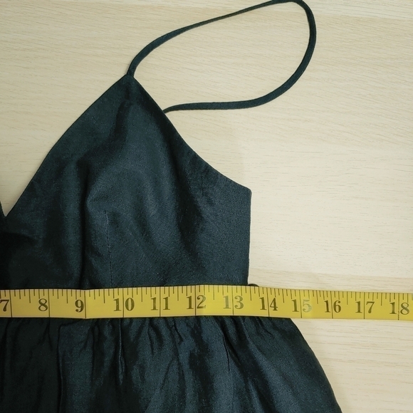 MANGO Dark denim blue color flowy summer cami mini dress - Picture 5 of 11